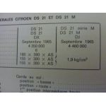 DS21 DS 21 M Revue Technique Citroen