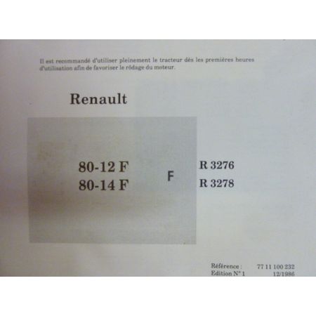 80.12 - 80.14 - Manuel Utilisateur Renault