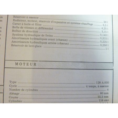 FIAT 128 Revue Reparateur Automobile