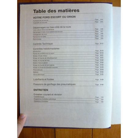 Escort Orion Ess Revue Technique Haynes Ford