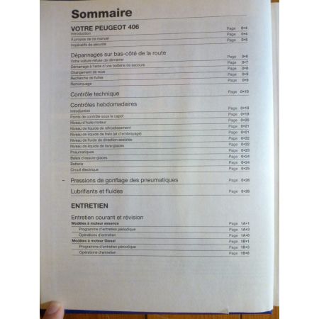 406 Revue Technique Haynes Peugeot