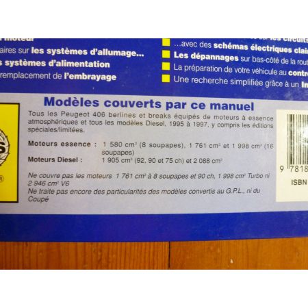 406 Revue Technique Haynes Peugeot