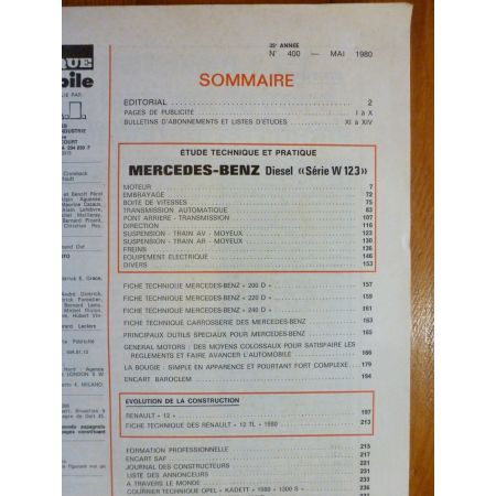 200D 220D 240D 300D Revue Technique Mercedes