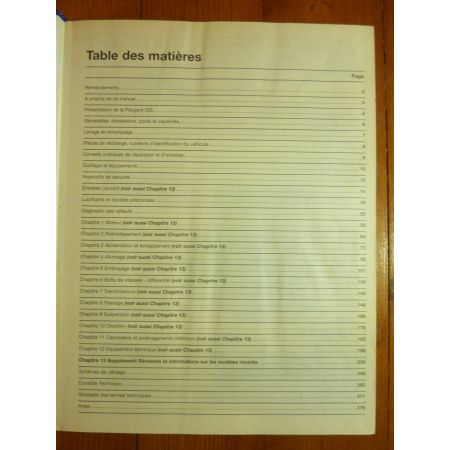 205 Ess  Revue Technique Haynes Peugeot FR