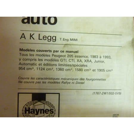 205 Ess 83-93 Revue Technique Haynes Peugeot FR