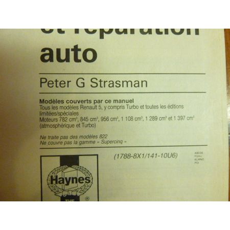 R5 ess. 72-85 Revue Technique Haynes Renault FR