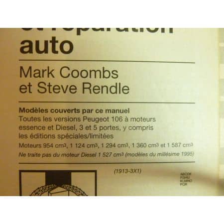 106 91-95 Revue Technique Haynes Peugeot FR
