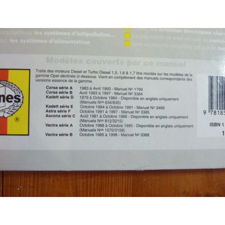 Moteur Diesel Revue Technique Haynes Opel FR