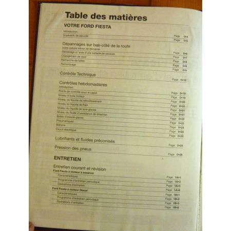 Fiesta IV 95-99 Revue Technique Haynes Ford FR
