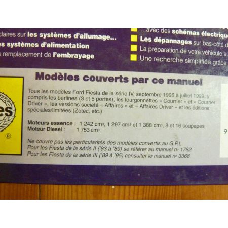 Fiesta IV 95-99 Revue Technique Haynes Ford FR
