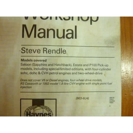 Sierra Ess. 82-92 Revue Technique Haynes Ford Anglais