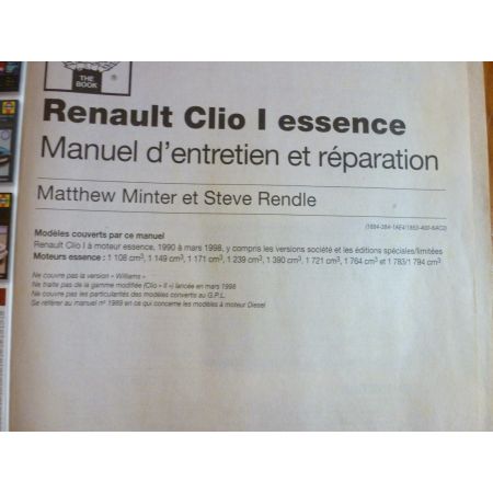 Clio I Ess. 90-98 Revue Technique Haynes Renault FR