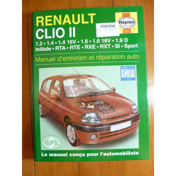 revue technique RENAULT CLIO II Essence et Diesel de 1998 a 2001