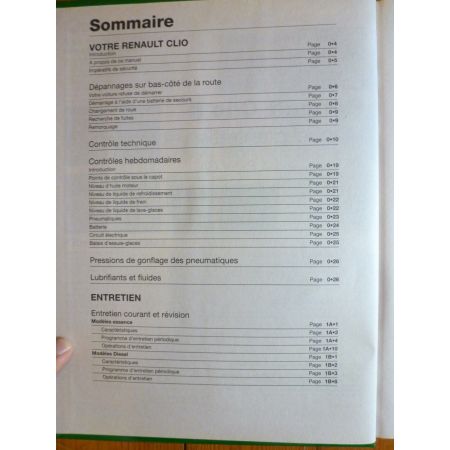 Clio II Ess. 98-01 Revue Technique Haynes Renault FR