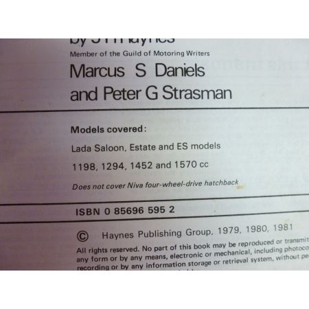 1200 a1600 74-81 Revue Technique Haynes LADA Anglais