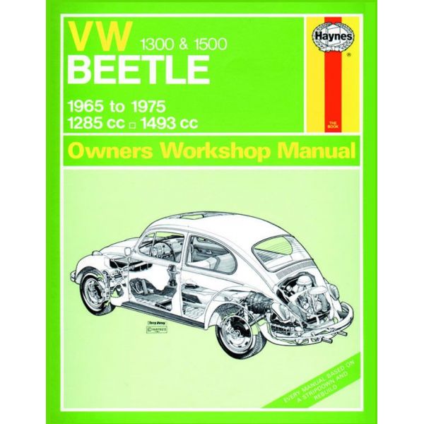 Beetle 1300 1500 65-75 Revue technique VW Haynes Anglais