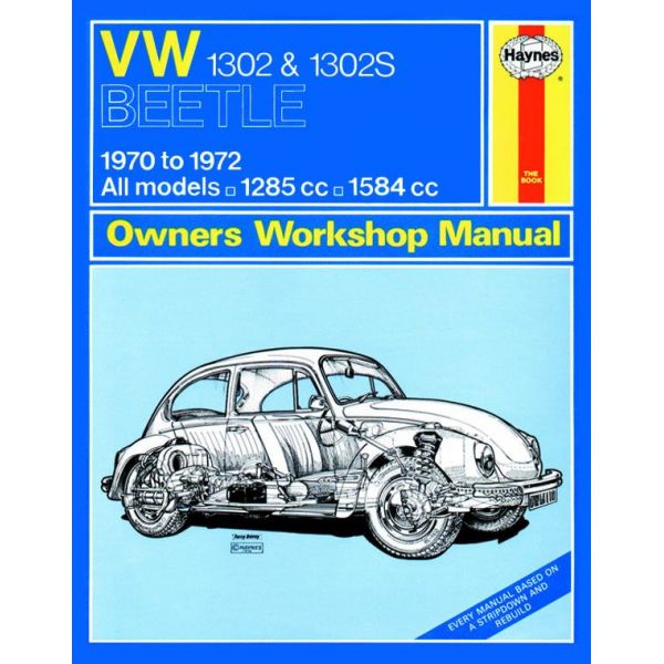 1302 1302S  70-72 Revue technique Haynes VW Anglais