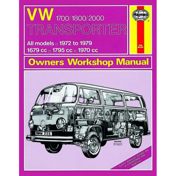 Transporter 1700 1800 72-79 Revue technique Haynes VW Anglais