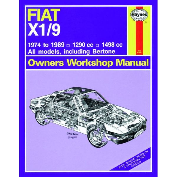 X1-9 classic 74-89  Revue technique Haynes FIAT Anglais