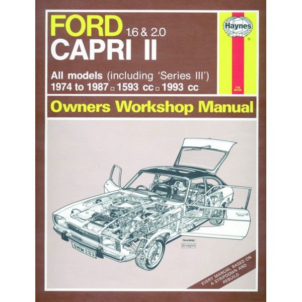 Capri II III 1.6 2.0  74-87 Revue technique Haynes FORD Anglais