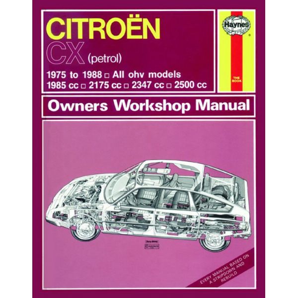 CX Petrol  up to F classic 75-88 Revue technique Haynes CITROEN Anglais