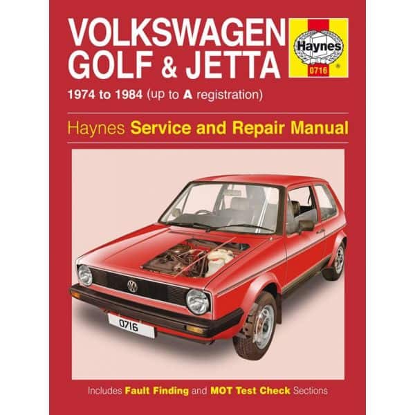 Golf Jetta Mk 1 Petrol 1.1 1.3  74-84 Revue technique Haynes VW Anglais