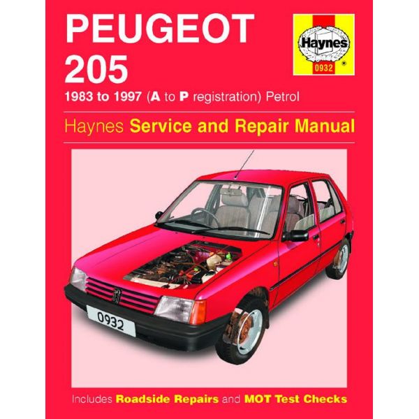 205 Petrol  A to P 83-97 Revue technique Haynes PEUGEOT Anglais