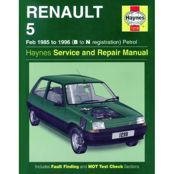 R5 Petrol  B to N classic 85-96 Revue technique Haynes RENAULT Anglais