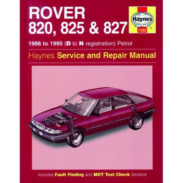 820 825 827 Petrol 86-95 Revue technique Haynes ROVER Anglais