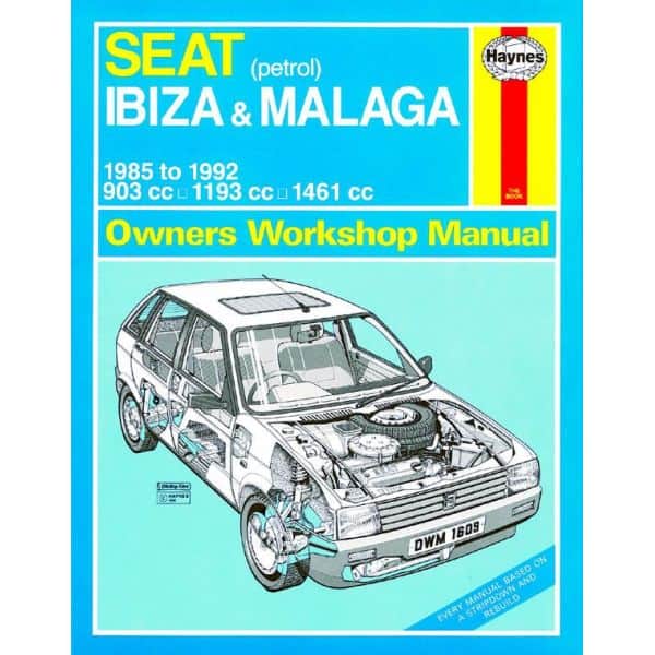 Ibiza Malaga Petrol  B to K 85-92 Revue technique Haynes SEAT Anglais