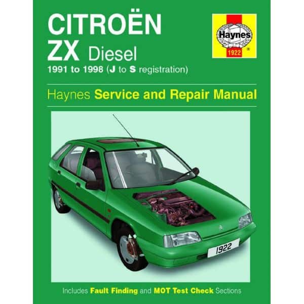 ZX Die 91-98 Revue technique Haynes CITROEN Anglais
