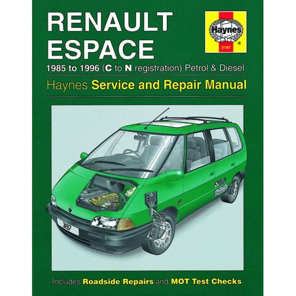 Espace Petrol Die 85-96 Revue technique Haynes RENAULT Anglais