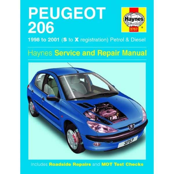 206 Petrol Die 98-01 Revue technique Haynes PEUGEOT Anglais