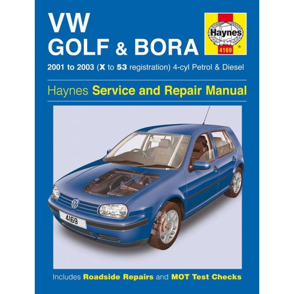 Golf Bora 4-cyl  01-03 Revue technique Haynes VW Anglais