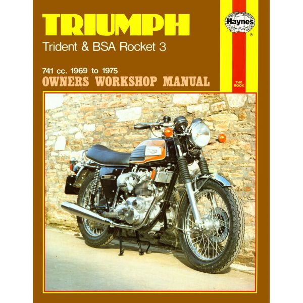 Trident Rocket 3 1969-75 Revue technique Haynes TRIUMPH BSA Anglais