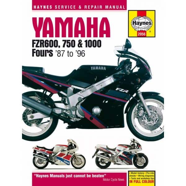 FZR 600 750 1000 Fours 87-96 Revue technique Haynes YAMAHA Anglais