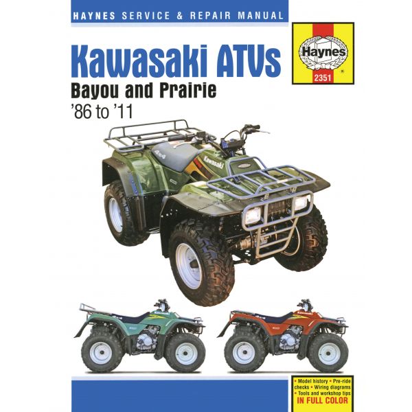 Bayou Prairie ATVs 86-11 Revue technique Haynes KAWASAKI Anglais