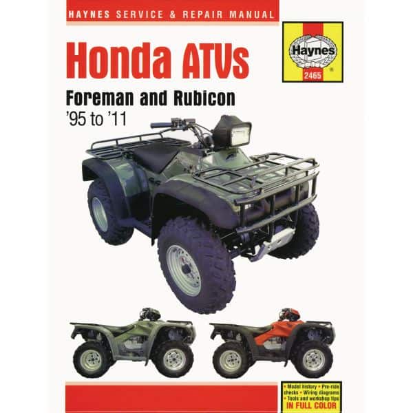 ATVs Foreman and Rubicon 95-11 Revue technique Haynes HONDA Anglais