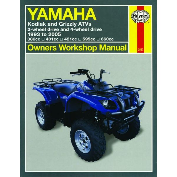 Kodiak and Grizzly ATVs 93-05 Revue technique Haynes YAMAHA Anglais