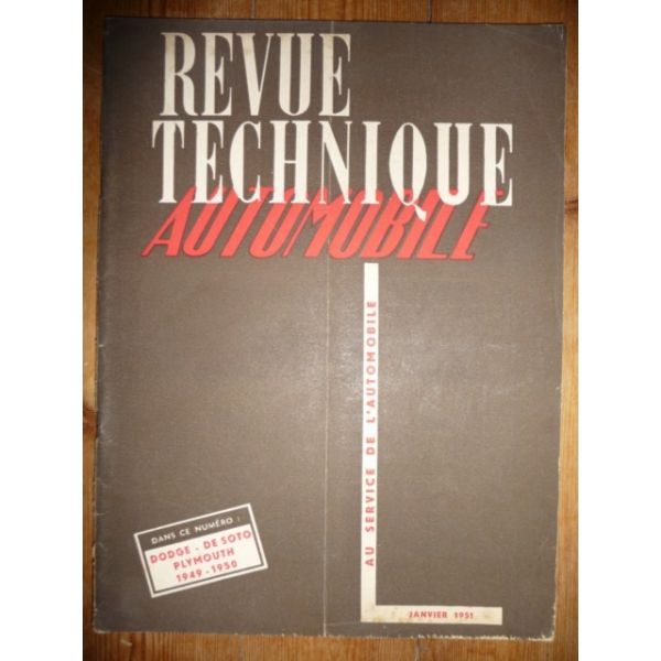 49-50 Revue Technique Dodge Plymouth De Soto