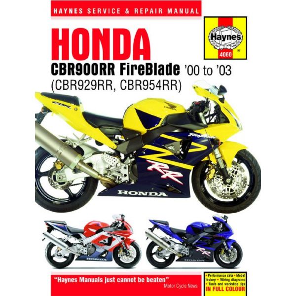 CBR 900 RR FireBlade 00-03 Revue technique Haynes HONDA Anglais