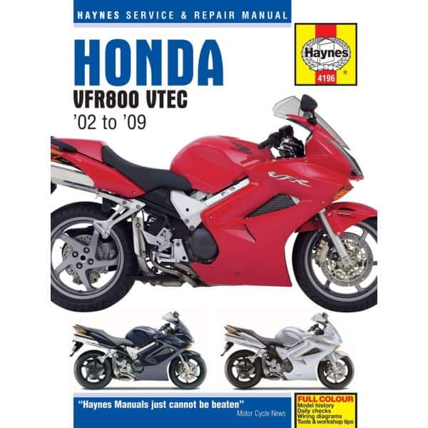 VFR V-Tec V-Fours 02-09 Revue technique Haynes HONDA Anglais