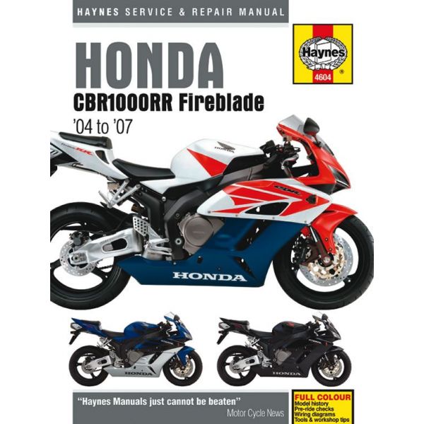 CBR 1000 RR Fireblade 04-07 Revue technique HONDA Haynes Anglais