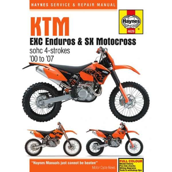 EXC Enduro SX Motocross 00-07 Revue technique Haynes KTM Anglais