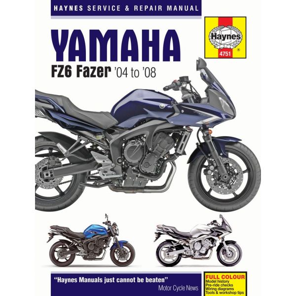 FZ6 Fazer 04-08 Revue technique Haynes YAMAHA Anglais