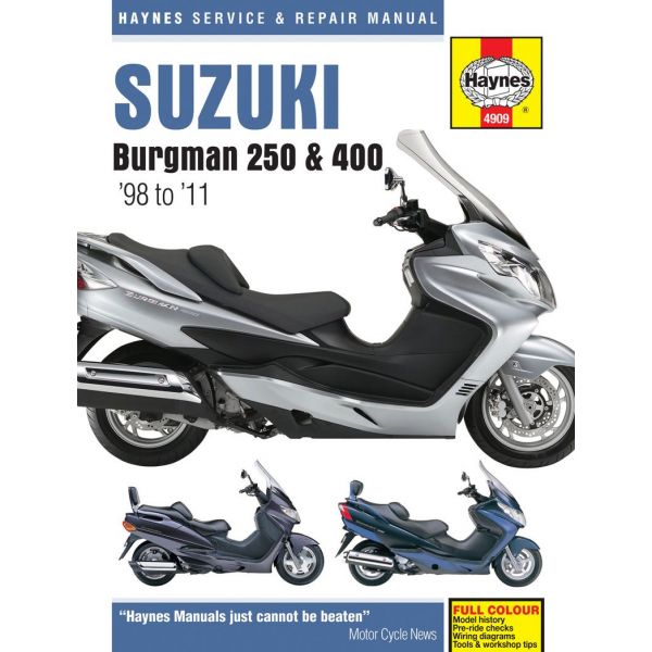 Burgman 250 400 98-11 Revue technique Haynes SUZUKI Anglais