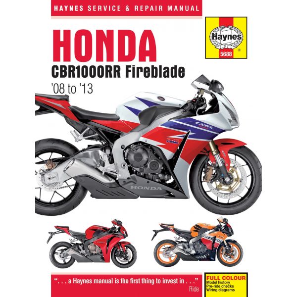 CBR 1000 RR Fireblade 08-13 Revue technique Haynes HONDA Anglais