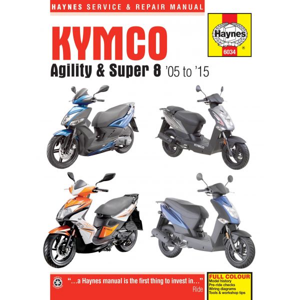 Agility Super 8 05-15  Revue technique Haynes KYMCO Anglais