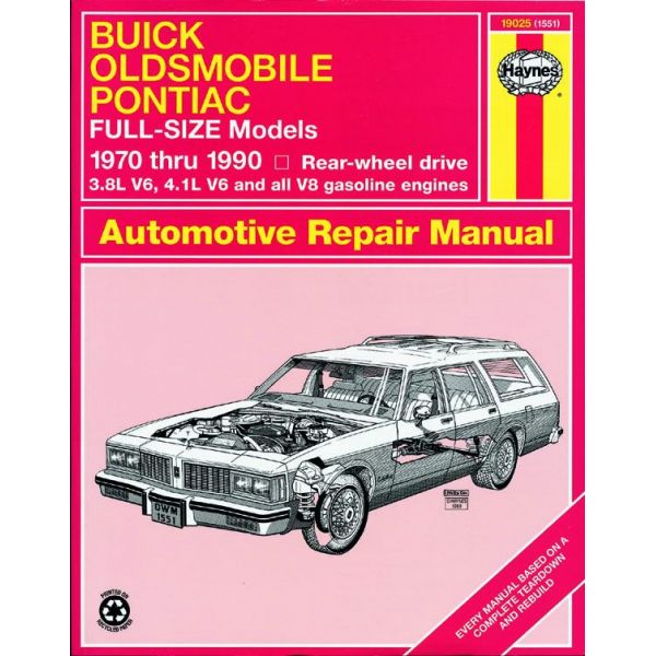 Full-Size RWD 70- Revue technique Haynes BUICK PONTIAC Anglais