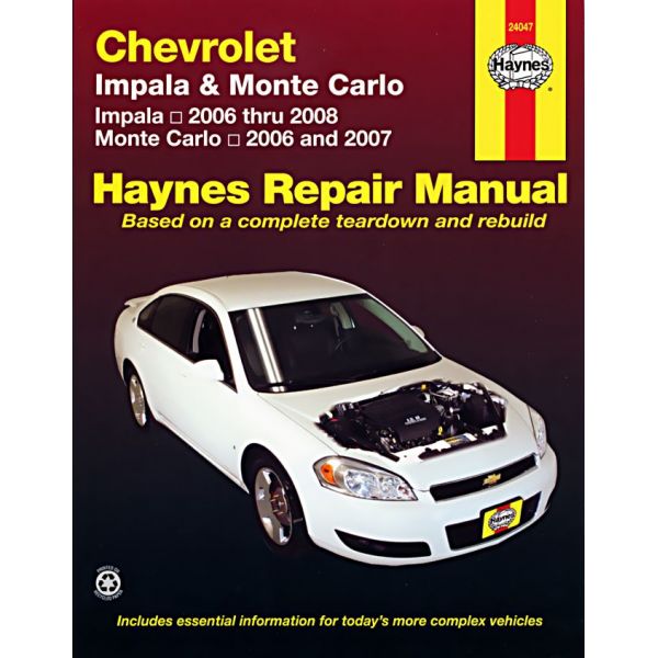 Impala Monte Carlo  Revue technique Haynes CHEVROLET Anglais